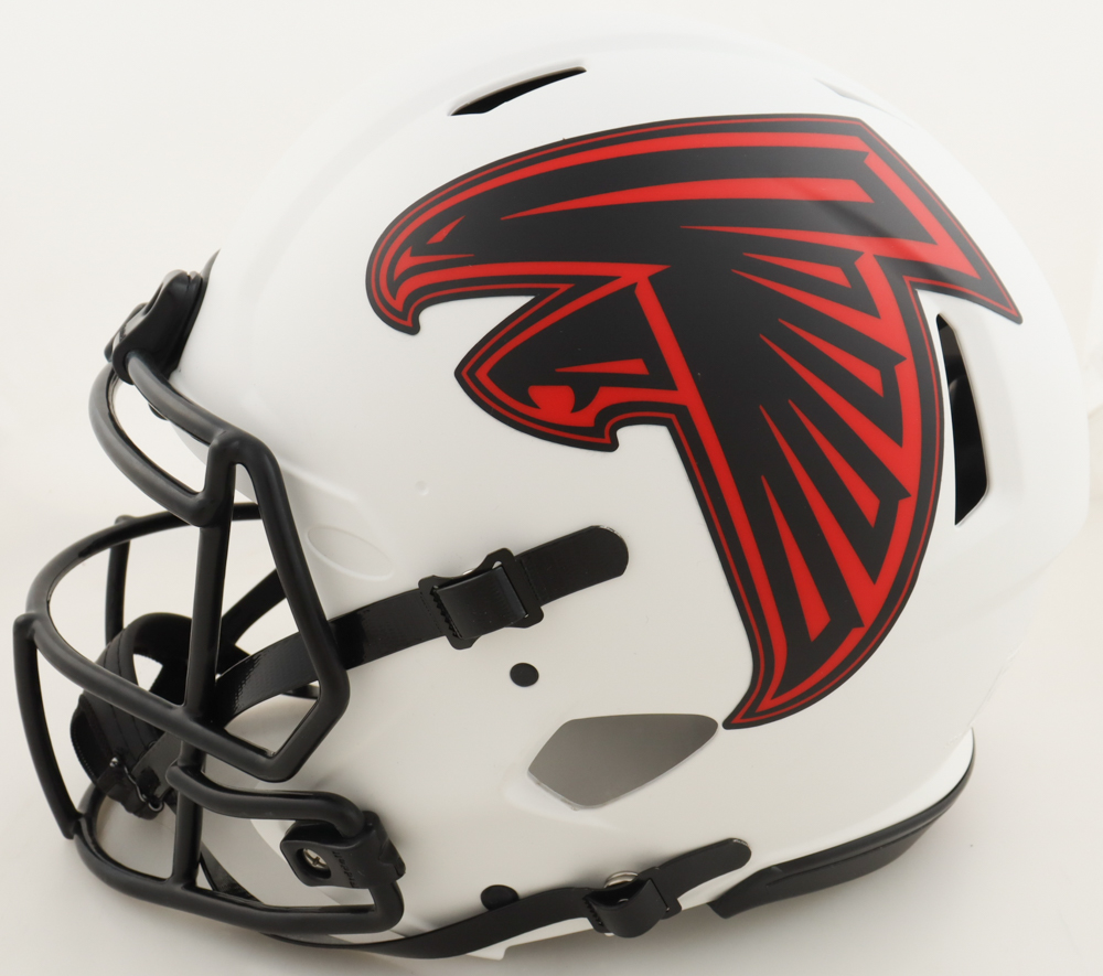 Andre Rison Signed Falcons Full-Size Authentic On-Field Lunar Eclipse Alternate Speed Helmet Inscribed "10K Club" & "Bad Moon" (JSA) at PristineAuction.com Andre Rison Signed Falcons Full-Size Authentic On-Field Lunar Eclipse Alternate Speed Helmet Inscribed "10K Club" & "Bad Moon" (JSA) at PristineAuction.com