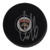 Aleksander Barkov Signed Panthers Logo Hockey Puck (Beckett) at PristineAuction.com