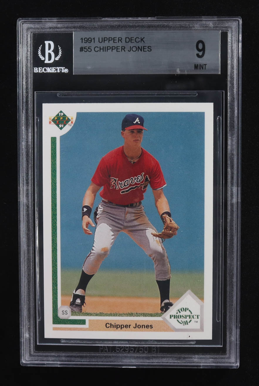 Chipper Jones 1991 Upper Deck #55 RC (BGS 9) at PristineAuction.com Chipper Jones 1991 Upper Deck #55 RC (BGS 9) at PristineAuction.com