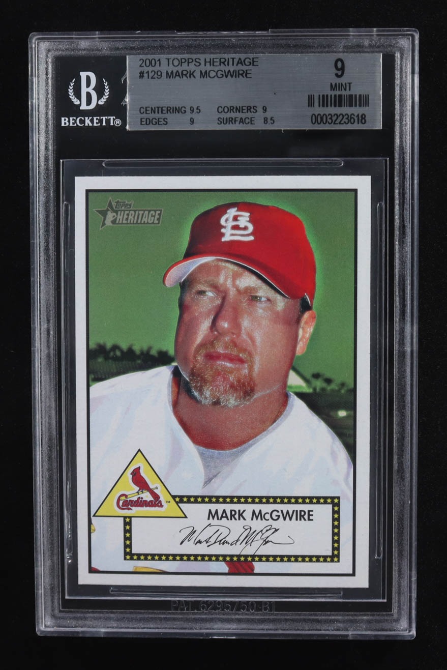 Mark McGwire 2001 Topps Heritage #129 (BGS 9) at PristineAuction.com Mark McGwire 2001 Topps Heritage #129 (BGS 9) at PristineAuction.com