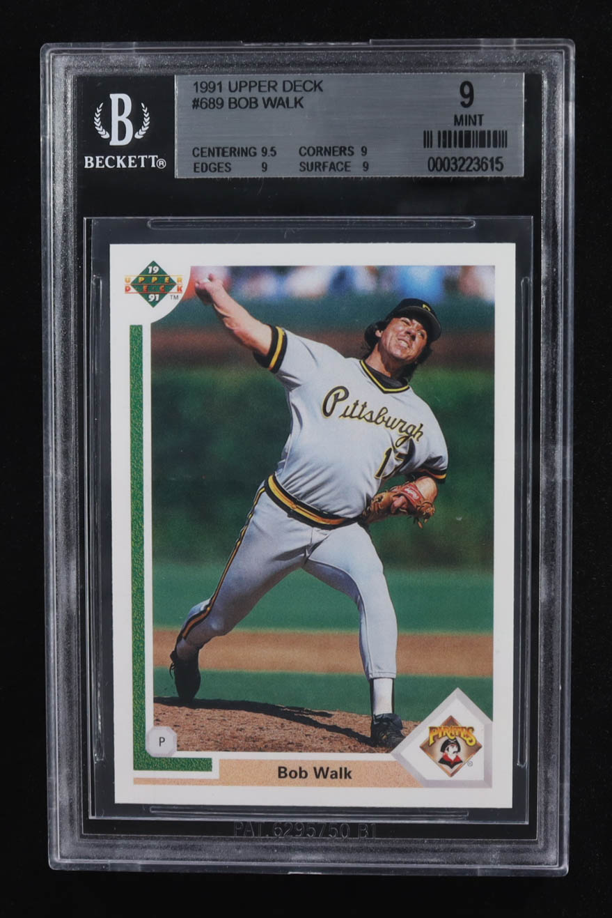 Bob Walk 1991 Upper Deck #689 (BGS 9) at PristineAuction.com Bob Walk 1991 Upper Deck #689 (BGS 9) at PristineAuction.com