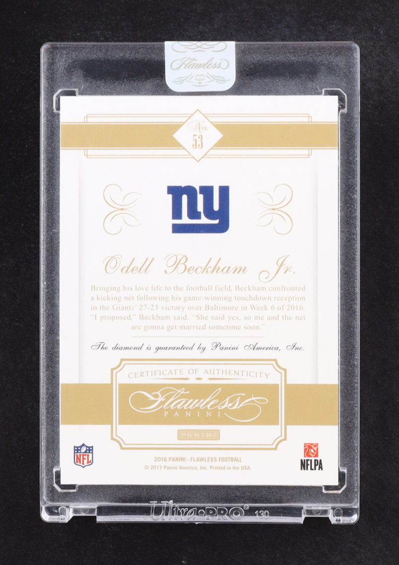 Odell Beckham Jr. 2016 Panini Flawless #53 #3/20 at PristineAuction.com Odell Beckham Jr. 2016 Panini Flawless #53 #3/20 at PristineAuction.com