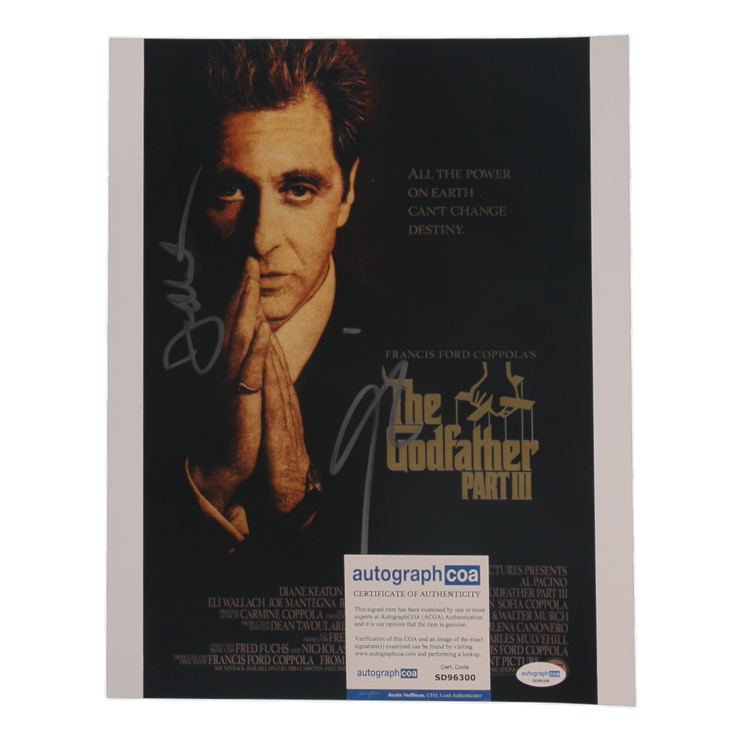Al Pacino & Joe Mantegna Signed "The Godfather Part III" 11x14 Photo (ACOA) at PristineAuction.com Al Pacino & Joe Mantegna Signed "The Godfather Part III" 11x14 Photo (ACOA) at PristineAuction.com