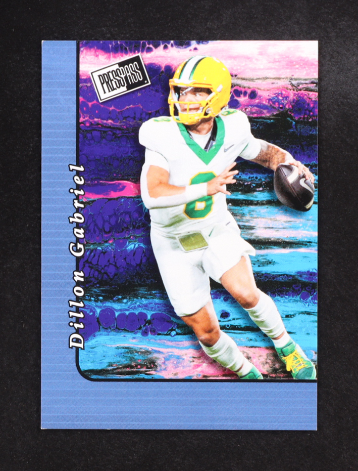 Dillon Gabriel 2024 Leaf Metal Collective Press Pass '00 Base Retail Blue #R20B82 #39/50 RC at PristineAuction.com Dillon Gabriel 2024 Leaf Metal Collective Press Pass '00 Base Retail Blue #R20B82 #39/50 RC at PristineAuction.com