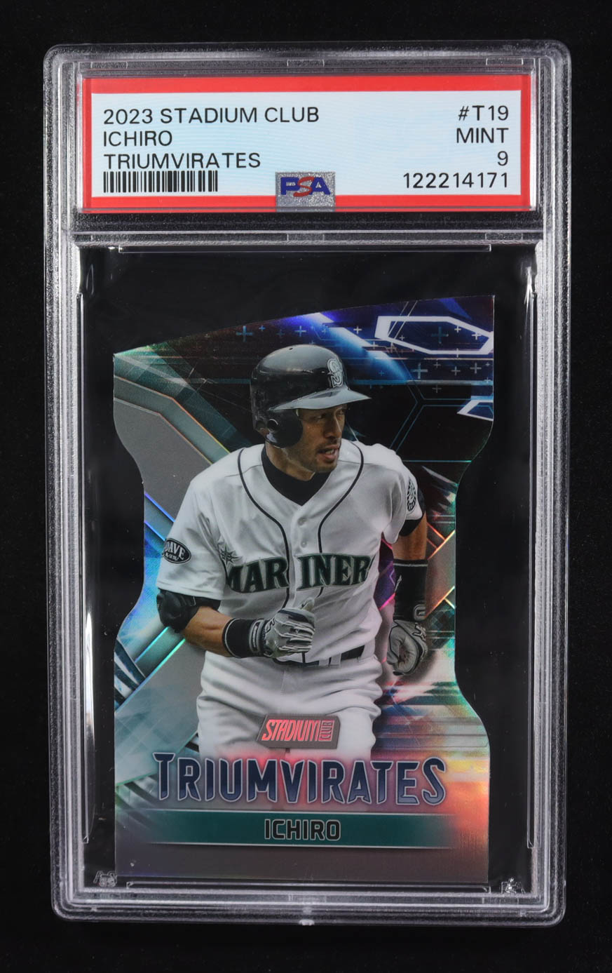 Ichiro 2023 Stadium Club Triumvirates #T19 (PSA 9) at PristineAuction.com Ichiro 2023 Stadium Club Triumvirates #T19 (PSA 9) at PristineAuction.com