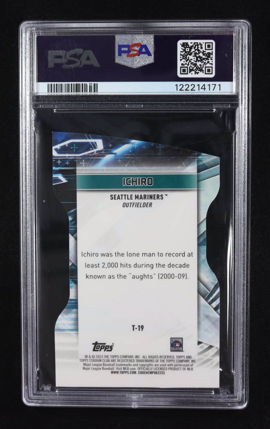 Ichiro 2023 Stadium Club Triumvirates #T19 (PSA 9) at PristineAuction.com Ichiro 2023 Stadium Club Triumvirates #T19 (PSA 9) at PristineAuction.com