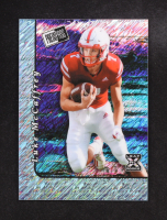 Luke McCaffrey 2024 Leaf Metal Collective Press Pass '00 Base Retail Light Blue Shimmer #20B278 #1/20 RC at PristineAuction.com