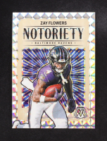 Zay Flowers 2024 Panini Mosaic Notoriety Mosaic #17 at PristineAuction.com