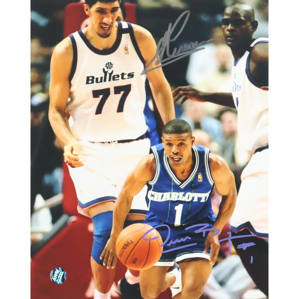 Muggsy Bogues & Gheorghe Muresan Signed 8x10 Photo (AWM) at PristineAuction.com