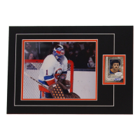 Chico Resch Signed 12x17 Custom Matted Sports Card Display with Photo (JSA) at PristineAuction.com