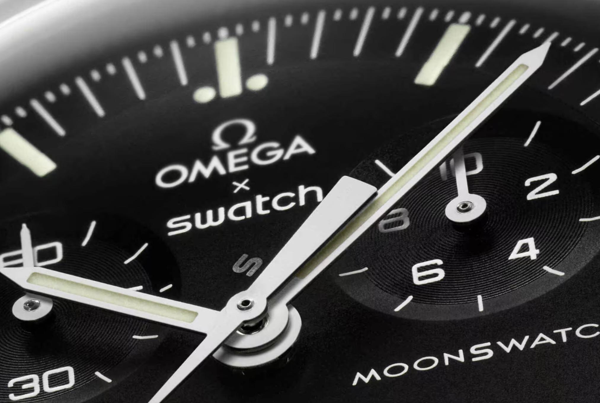 OMEGA x Swatch "Mission to the Moon" Men's 42mm Watch | Brand New with Box & Papers at PristineAuction.com OMEGA x Swatch "Mission to the Moon" Men's 42mm Watch | Brand New with Box & Papers at PristineAuction.com