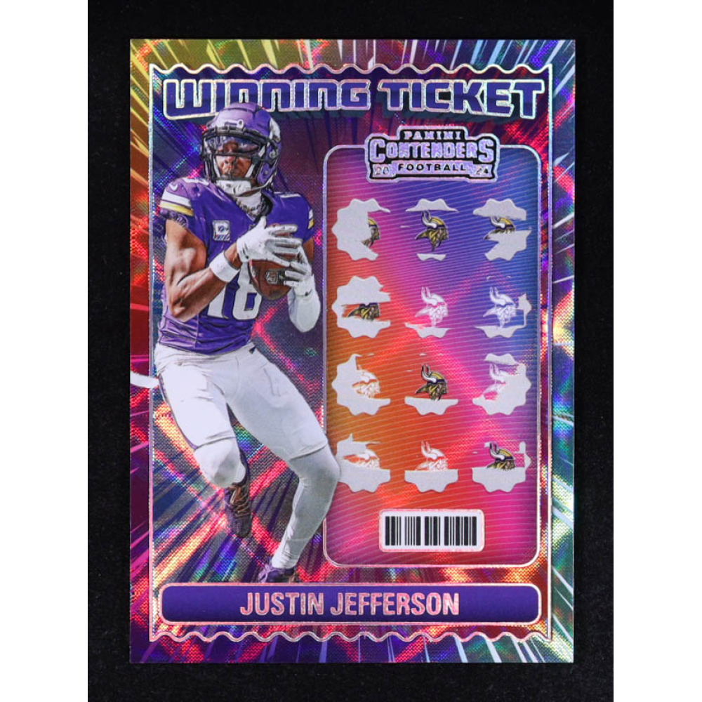 Justin Jefferson 2024 Panini Contenders Winning Ticket Silver #11 at PristineAuction.com