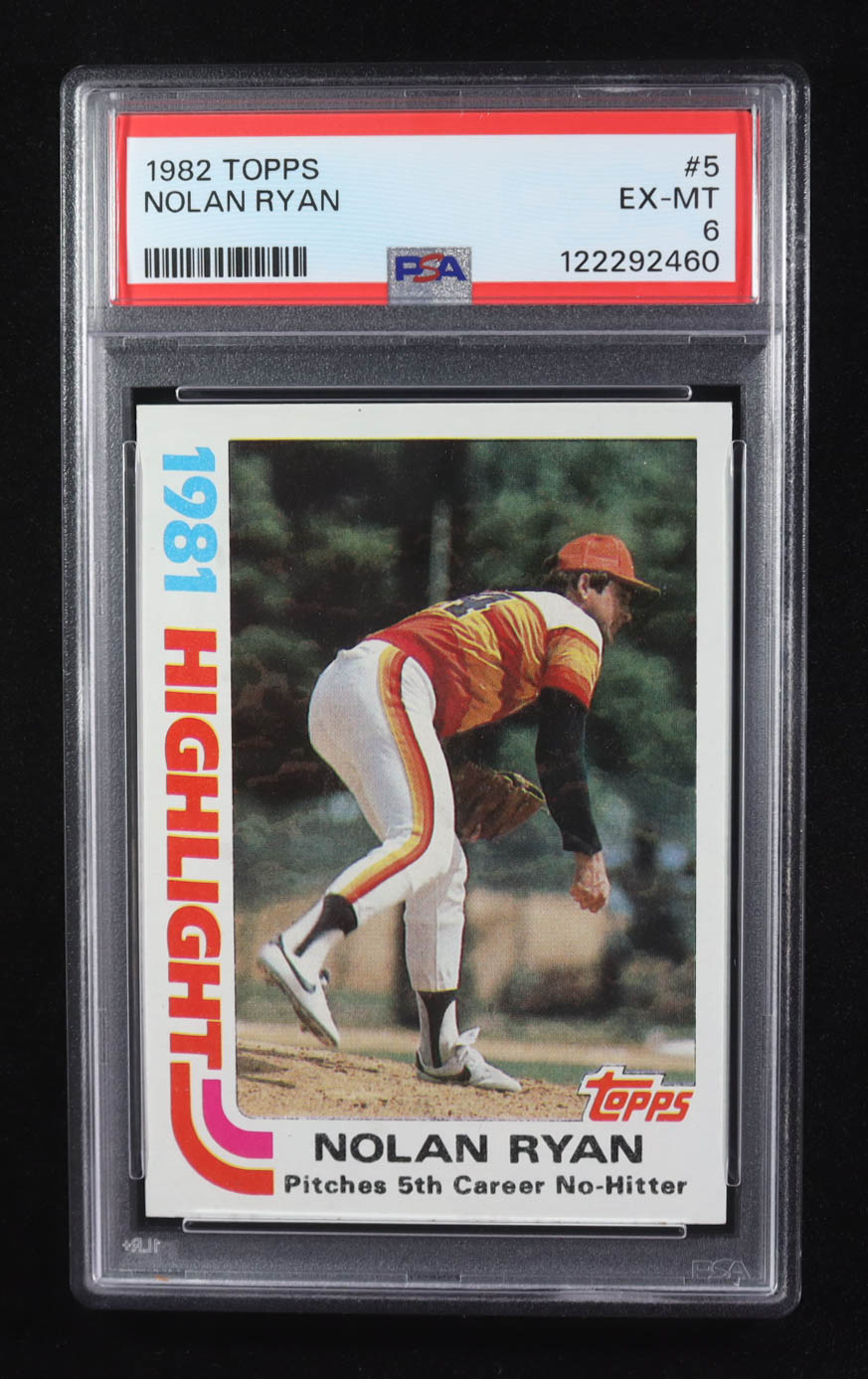 Nolan Ryan 1982 Topps #5 HL (PSA 6) at PristineAuction.com Nolan Ryan 1982 Topps #5 HL (PSA 6) at PristineAuction.com