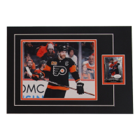 Claude Giroux Signed 12x17 Custom Matted Sports Card Display with Photo (JSA) at PristineAuction.com