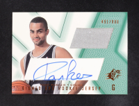 Tony Parker 2001-02 SPx #91 JSY AU RC #491/800 at PristineAuction.com