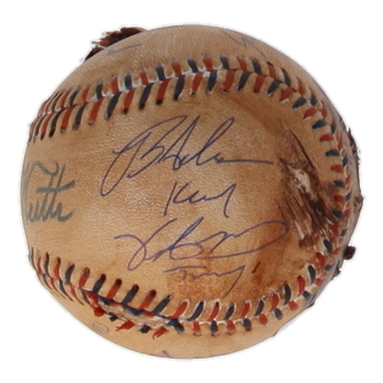 "The Sandlot" Replica Baseball Cast-Signed & Inscribed By (7) with Tom Guiry, Chauncey Leopardi, Marty York, Shane Obedzinski (JSA) at PristineAuction.com "The Sandlot" Replica Baseball Cast-Signed & Inscribed By (7) with Tom Guiry, Chauncey Leopardi, Marty York, Shane Obedzinski (JSA) at PristineAuction.com