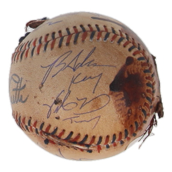 "The Sandlot" Replica Baseball Cast-Signed & Inscribed By (7) with Tom Guiry, Chauncey Leopardi, Marty York, Shane Obedzinski (JSA) at PristineAuction.com "The Sandlot" Replica Baseball Cast-Signed & Inscribed By (7) with Tom Guiry, Chauncey Leopardi, Marty York, Shane Obedzinski (JSA) at PristineAuction.com