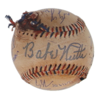 "The Sandlot" Replica Baseball Cast-Signed & Inscribed By (7) with Tom Guiry, Chauncey Leopardi, Marty York, Shane Obedzinski (JSA) at PristineAuction.com