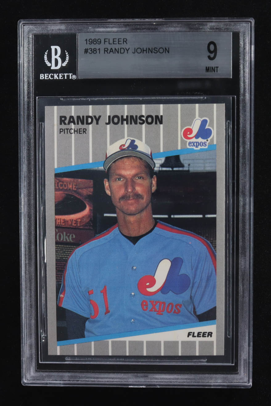 Randy Johnson 1989 Fleer #381 RC (BGS 9) at PristineAuction.com Randy Johnson 1989 Fleer #381 RC (BGS 9) at PristineAuction.com