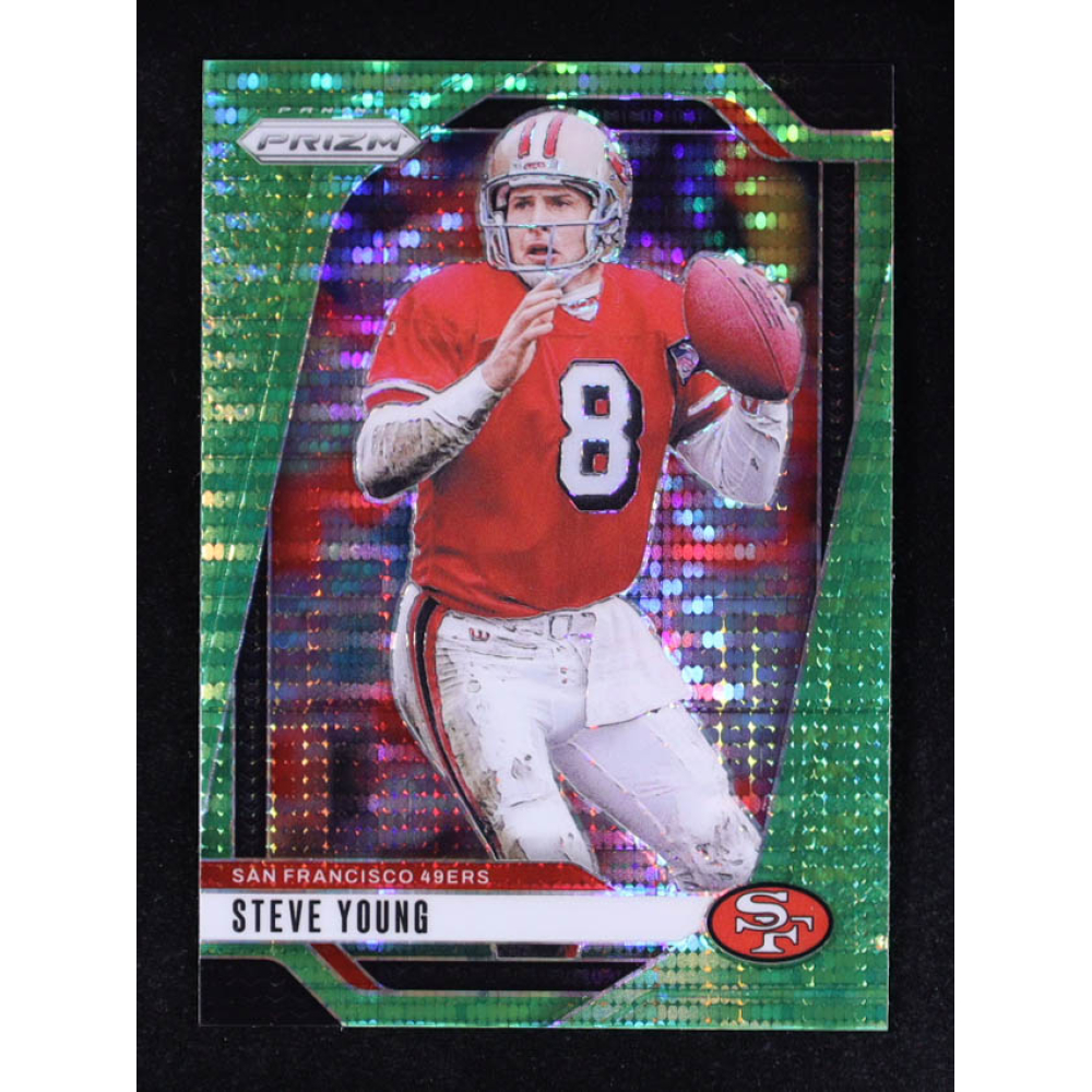 Steve Young 2024 Panini Prizm Prizms Neon Green Pulsar #256 at PristineAuction.com