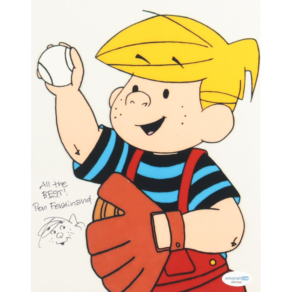Ron Ferdinand Signed "Dennis the Menace" 8x10 Photo with Hand-Drawn Sketch Inscribed "All the Best!" (ACOA) at PristineAuction.com