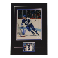 Wendel Clark Signed 12x17 Custom Matted Photo Display with Sports Card (JSA) at PristineAuction.com