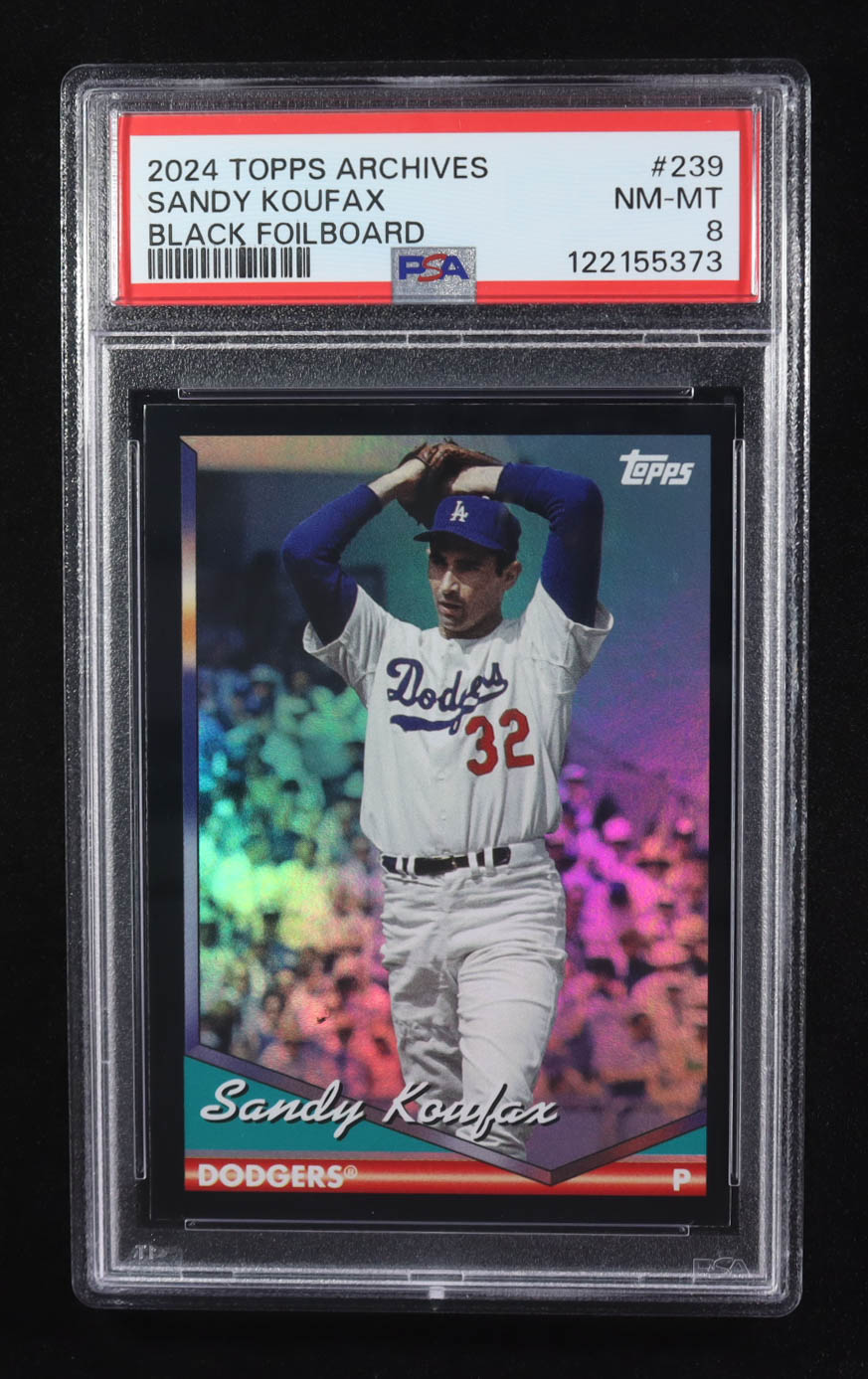 Sandy Koufax 2024 Topps Archives Black Foilboard #239 (PSA 8) at PristineAuction.com Sandy Koufax 2024 Topps Archives Black Foilboard #239 (PSA 8) at PristineAuction.com