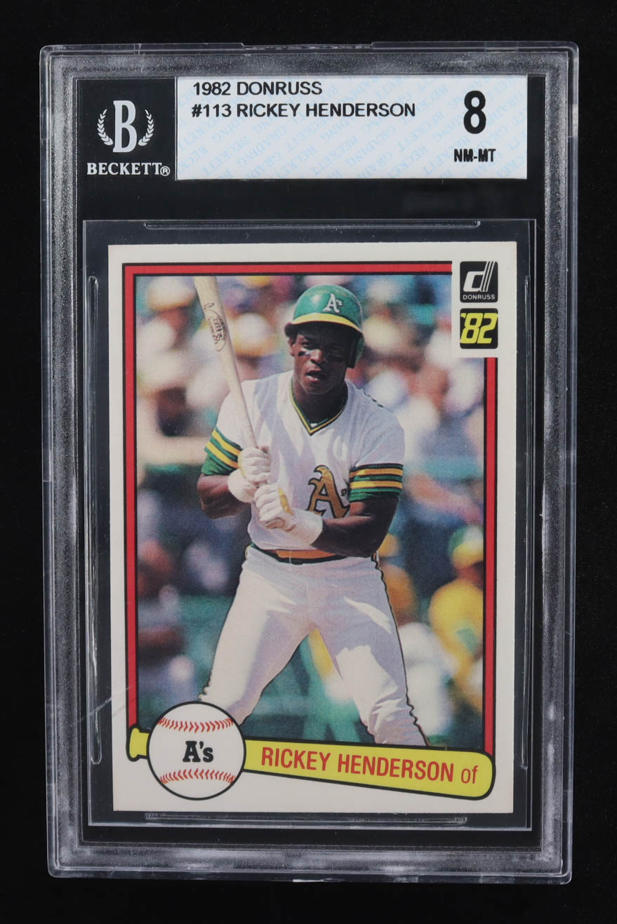 Rickey Henderson 1982 Donruss #113 (BGS 8) at PristineAuction.com Rickey Henderson 1982 Donruss #113 (BGS 8) at PristineAuction.com