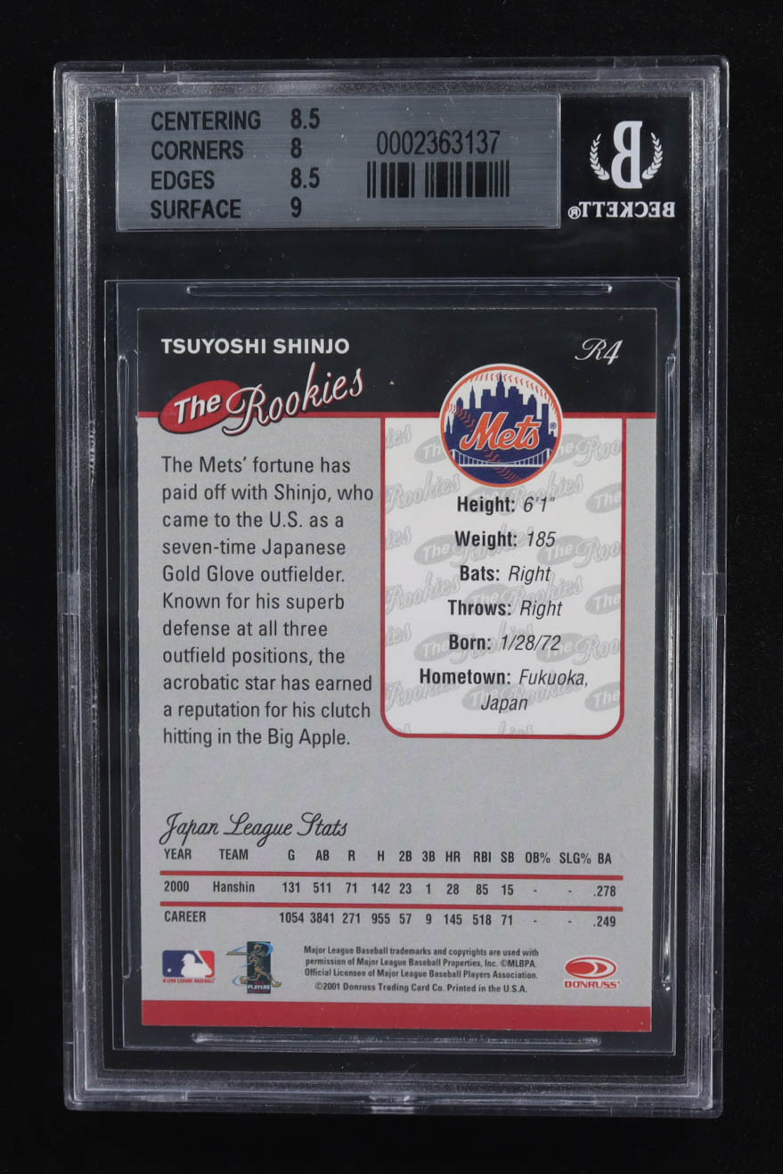 Tsuyoshi Shinjo 2001 Donruss Rookies #R4 RC (BGS 8.5) at PristineAuction.com Tsuyoshi Shinjo 2001 Donruss Rookies #R4 RC (BGS 8.5) at PristineAuction.com