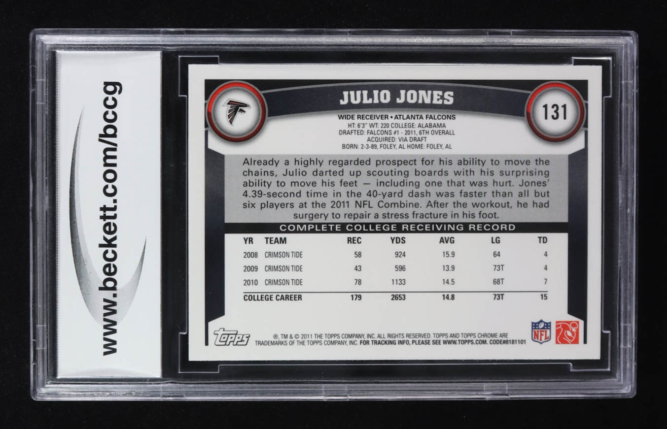 Julio Jones 2011 Topps Chrome #131A RC (BCCG 10) at PristineAuction.com Julio Jones 2011 Topps Chrome #131A RC (BCCG 10) at PristineAuction.com