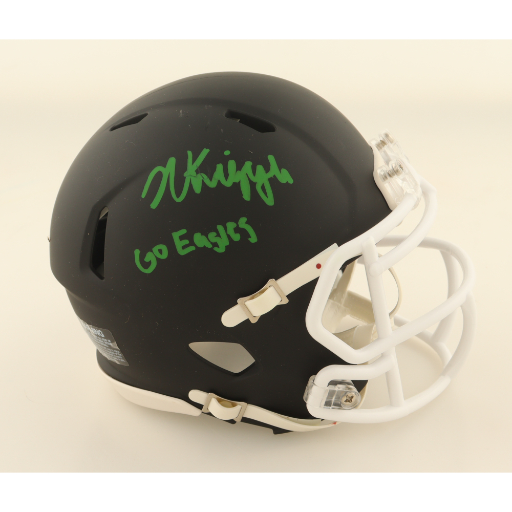 Noah Knigga Signed Eastern Michigan Eagles Speed Mini Helmet Inscribed "Go Eagles" (AWM) at PristineAuction.com