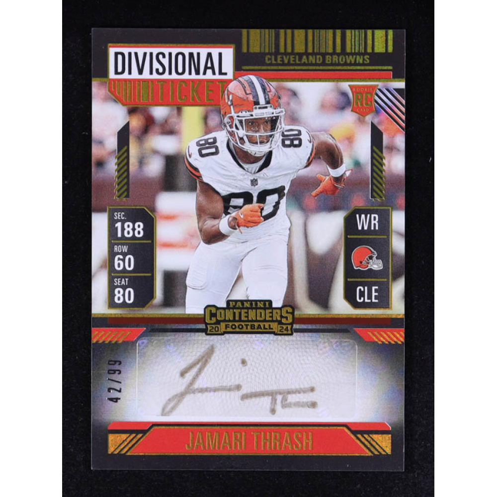 Jamari Thrash 2024 Panini Contenders Divisional Ticket AU #149 #42/99 RC at PristineAuction.com