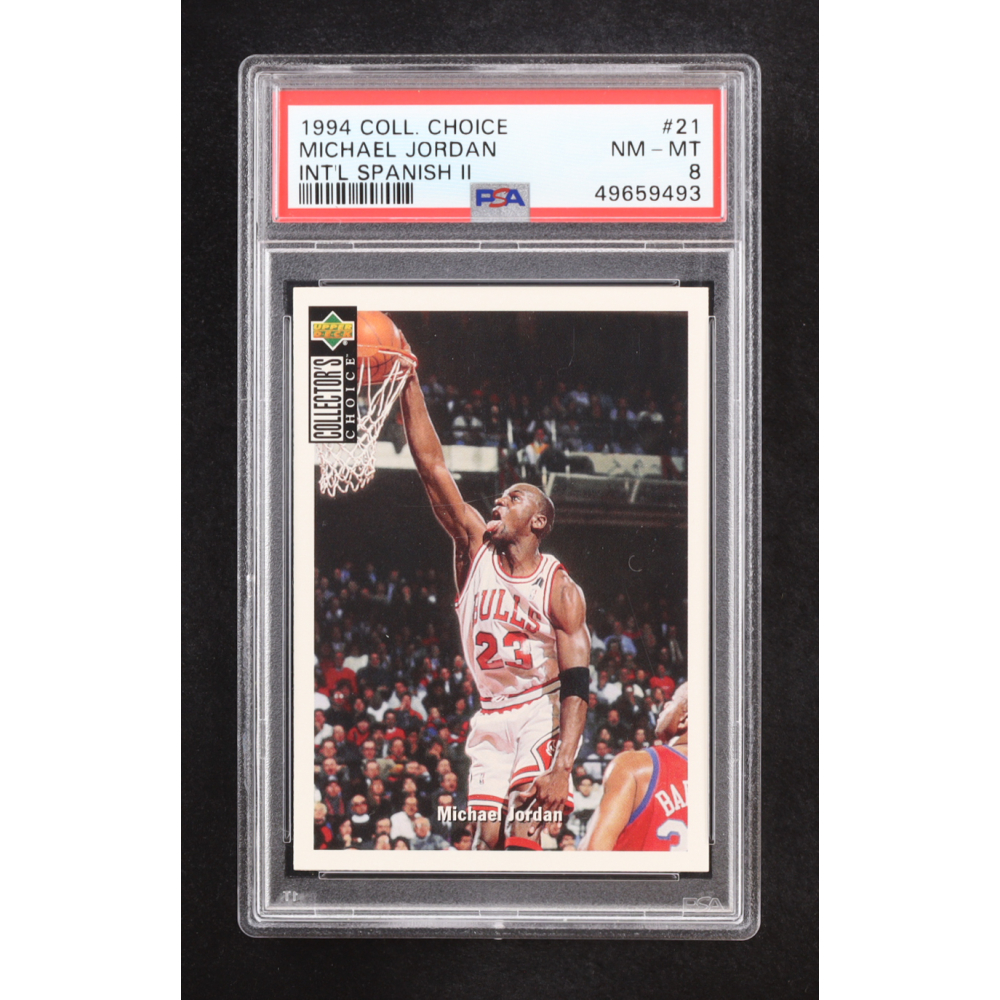 Michael Jordan 1994-95 Collector's Choice International Spanish II #21 (PSA 8) at PristineAuction.com