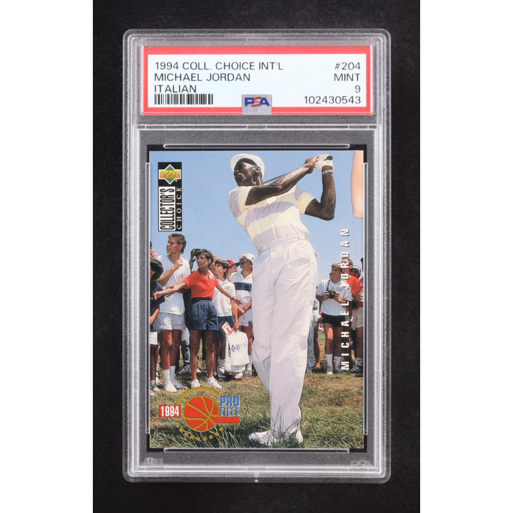 Michael Jordan 1994-95 Collector's Choice International Italian Pro Files #204 (PSA 9) at PristineAuction.com