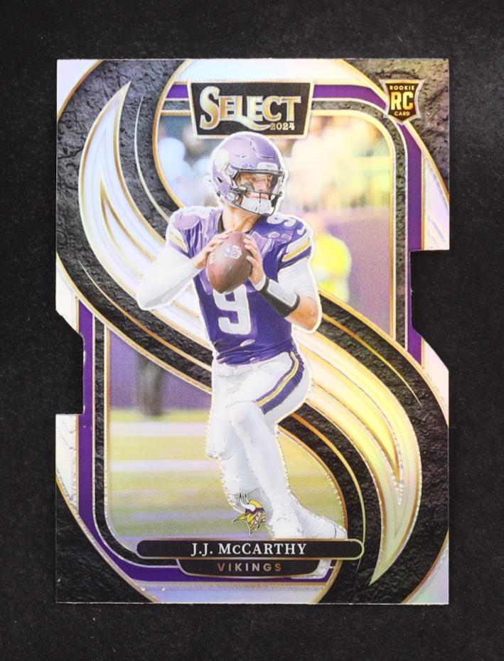 J.J. McCarthy 2024 Select Prizm Silver Die Cut #134 RC at PristineAuction.com J.J. McCarthy 2024 Select Prizm Silver Die Cut #134 RC at PristineAuction.com