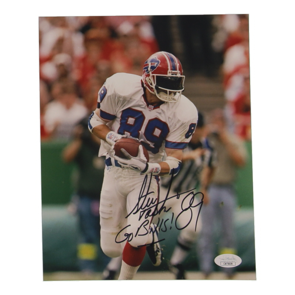 Steve Tasker Signed Bills 8x10 Photo (JSA) at PristineAuction.com