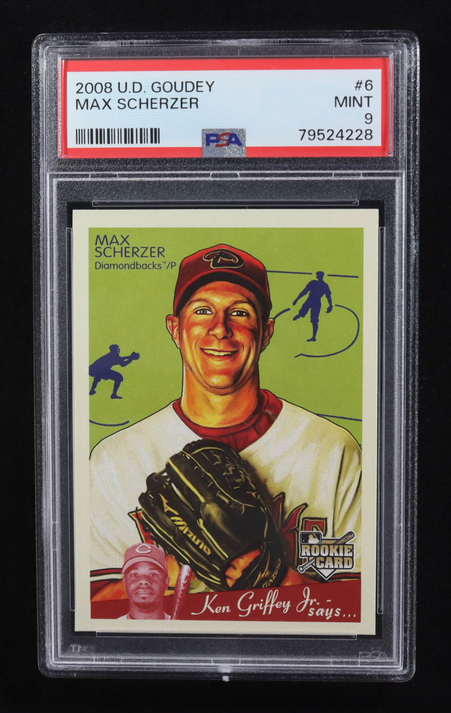 Max Scherzer 2008 Upper Deck Goudey #6 RC (PSA 9) at PristineAuction.com Max Scherzer 2008 Upper Deck Goudey #6 RC (PSA 9) at PristineAuction.com