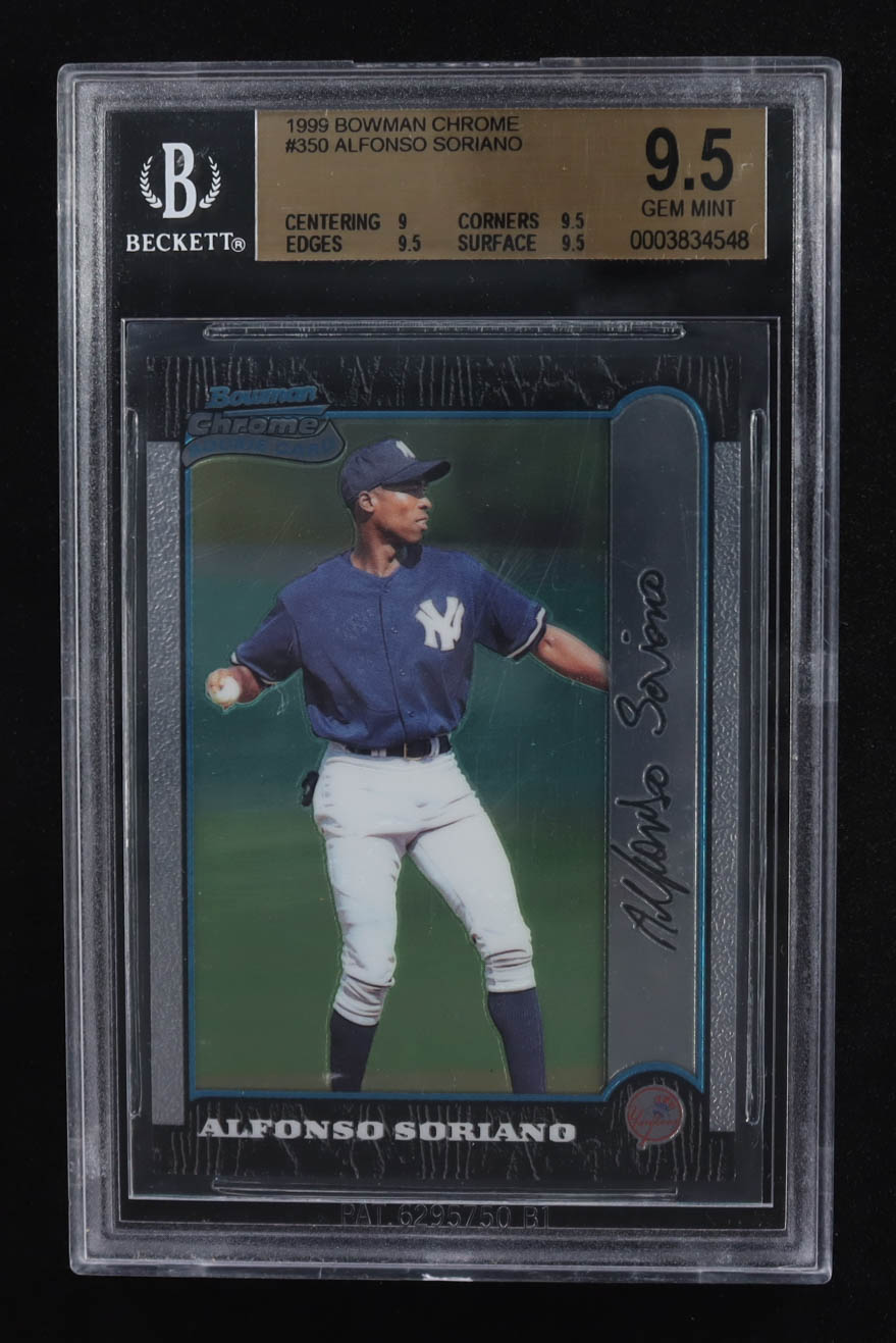Alfonso Soriano 1999 Bowman Chrome #350 RC (BGS 9.5) at PristineAuction.com Alfonso Soriano 1999 Bowman Chrome #350 RC (BGS 9.5) at PristineAuction.com