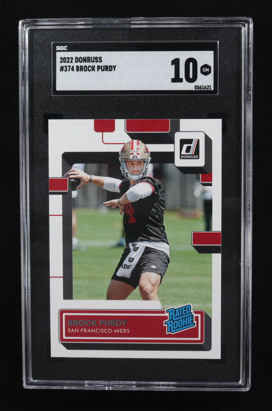 Brock Purdy 2022 Donruss #374 RR RC (SGC 10) at PristineAuction.com Brock Purdy 2022 Donruss #374 RR RC (SGC 10) at PristineAuction.com