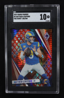 Matthew Stafford 2023 Panini Phoenix Fire Burst #5 #158/340 (SGC 10) at PristineAuction.com