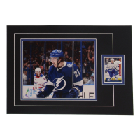 Brayden Point Signed 12x17 Custom Matted Sports Card Display with Photo (JSA) at PristineAuction.com