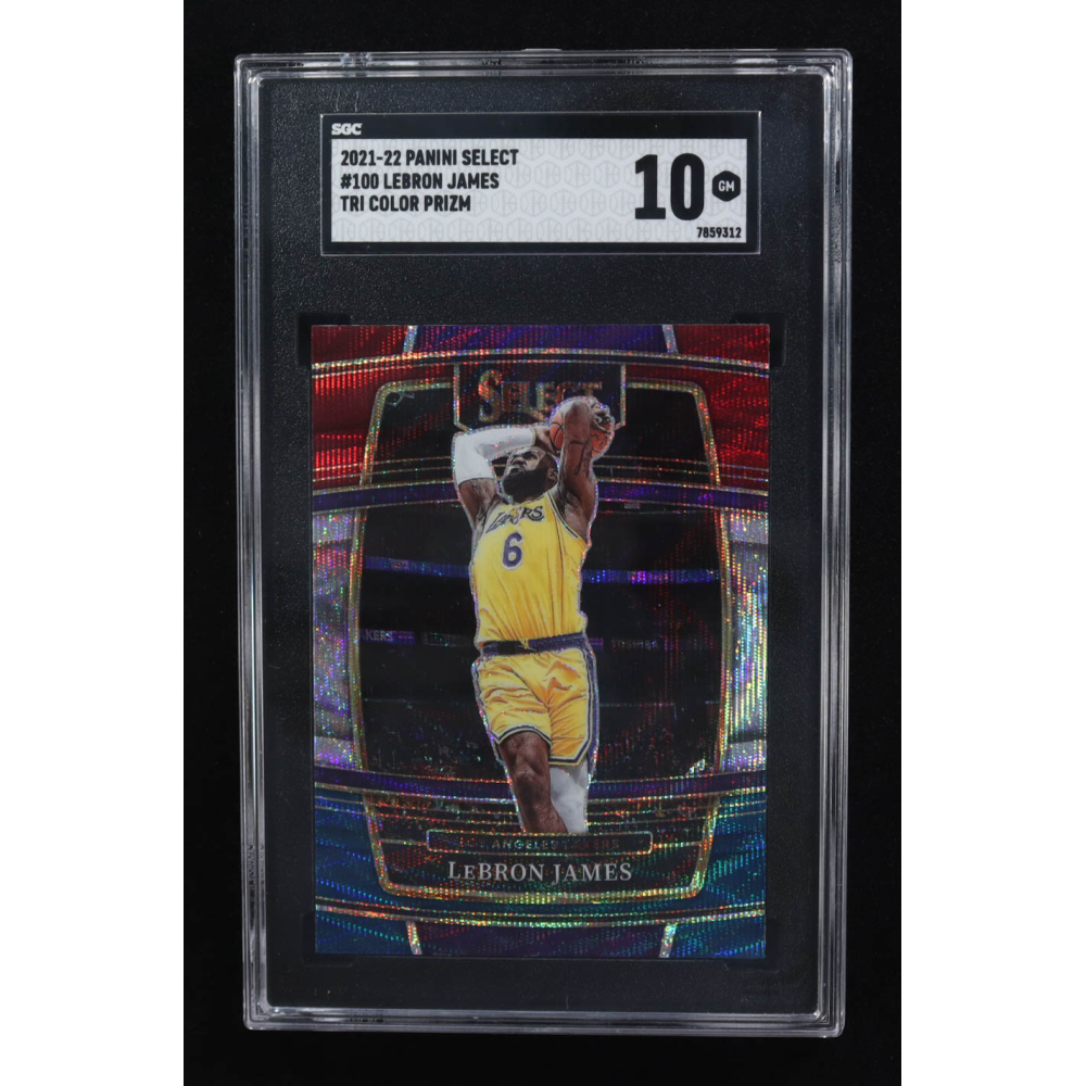 LeBron James 2021-22 Select Prizms Tri-Color #100 (SGC 10) at PristineAuction.com