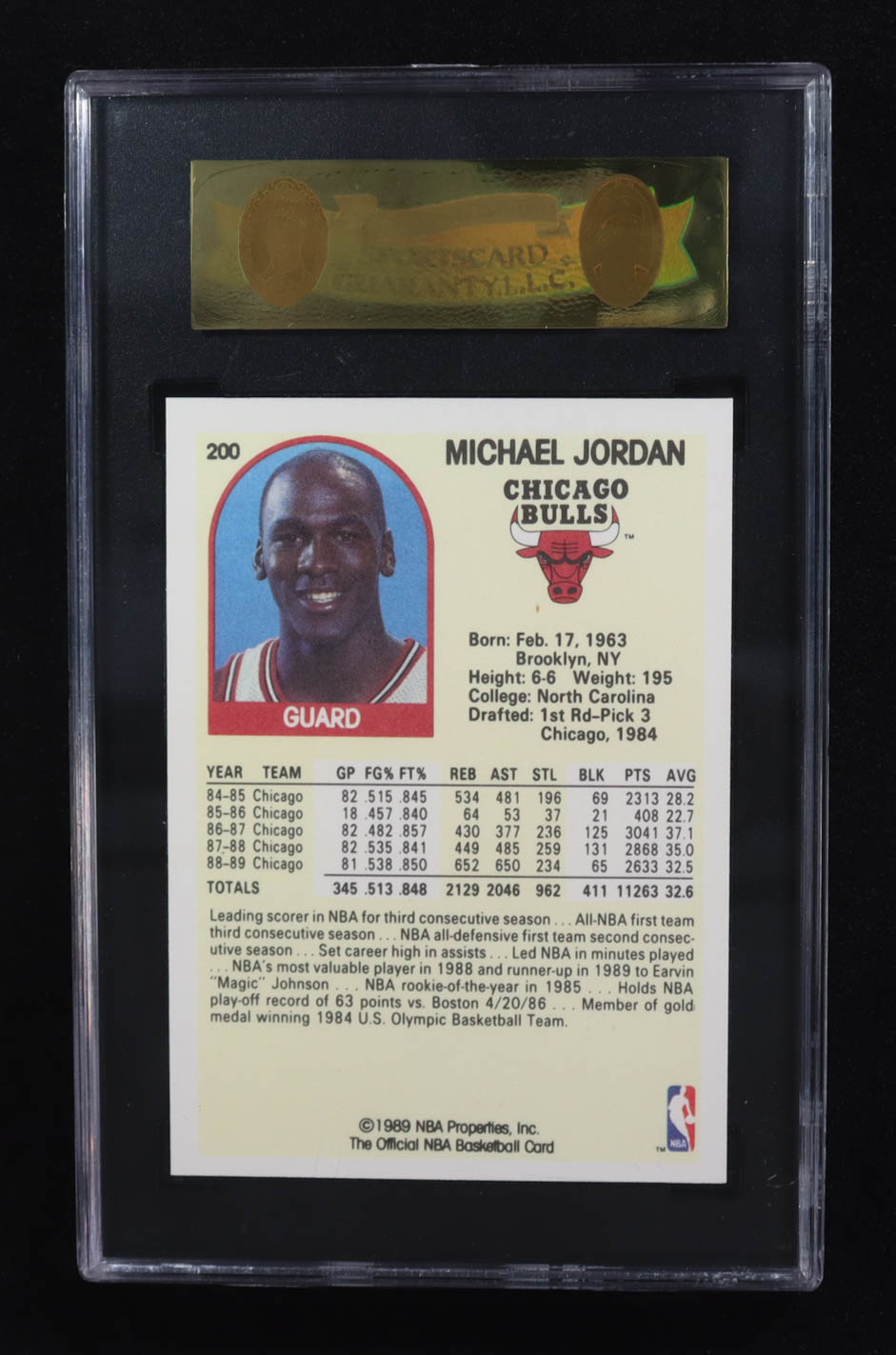Michael Jordan 1989-90 Hoops #200 (SGC 9) at PristineAuction.com Michael Jordan 1989-90 Hoops #200 (SGC 9) at PristineAuction.com