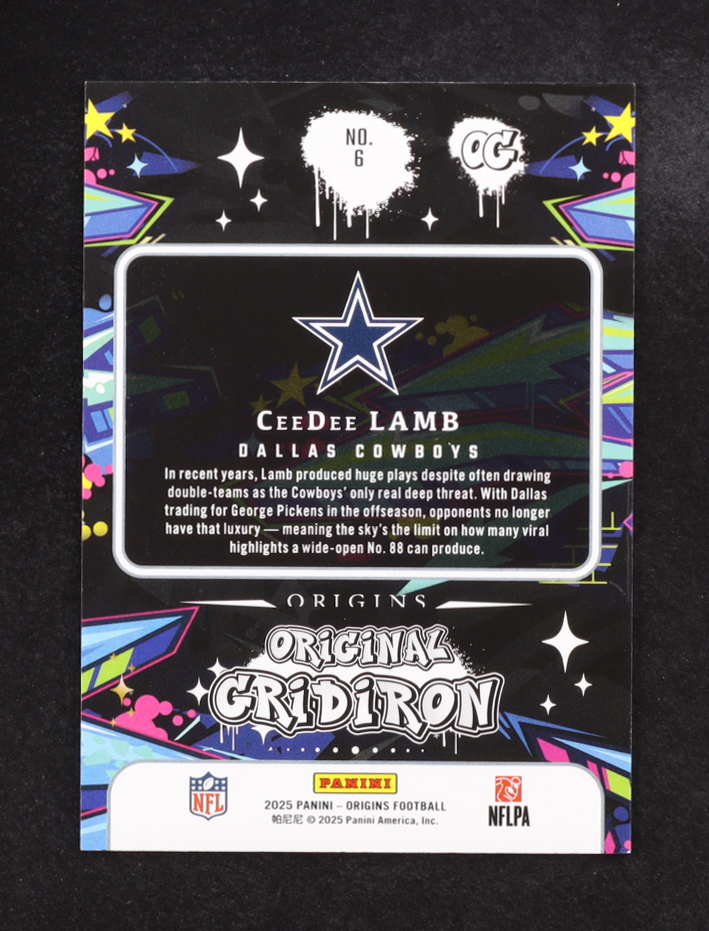 CeeDee Lamb 2025 Panini Origins Original Gridiron #6 at PristineAuction.com CeeDee Lamb 2025 Panini Origins Original Gridiron #6 at PristineAuction.com
