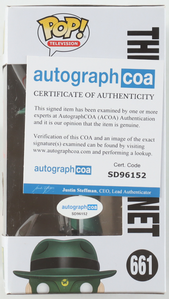 Seth Rogen Signed "The Green Hornet" #661 The Green Hornet Funko Pop! Vinyl Figure (ACOA) at PristineAuction.com Seth Rogen Signed "The Green Hornet" #661 The Green Hornet Funko Pop! Vinyl Figure (ACOA) at PristineAuction.com