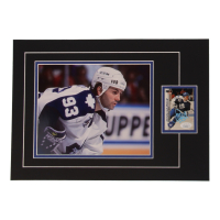 Doug Gilmour Signed 12x17 Custom Matted Sports Card Display with Photo (JSA) at PristineAuction.com