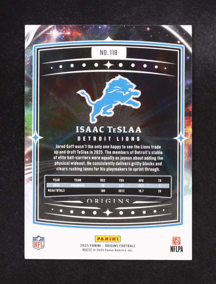 Isaac TeSlaa 2025 Panini Origins #118 RC at PristineAuction.com Isaac TeSlaa 2025 Panini Origins #118 RC at PristineAuction.com