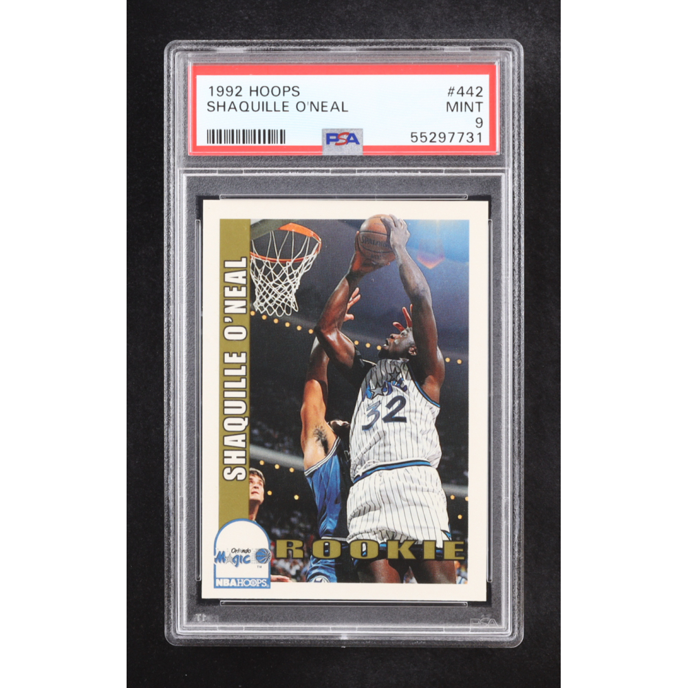 Shaquille O'Neal 1992-93 Hoops #442 RC (PSA 9) at PristineAuction.com