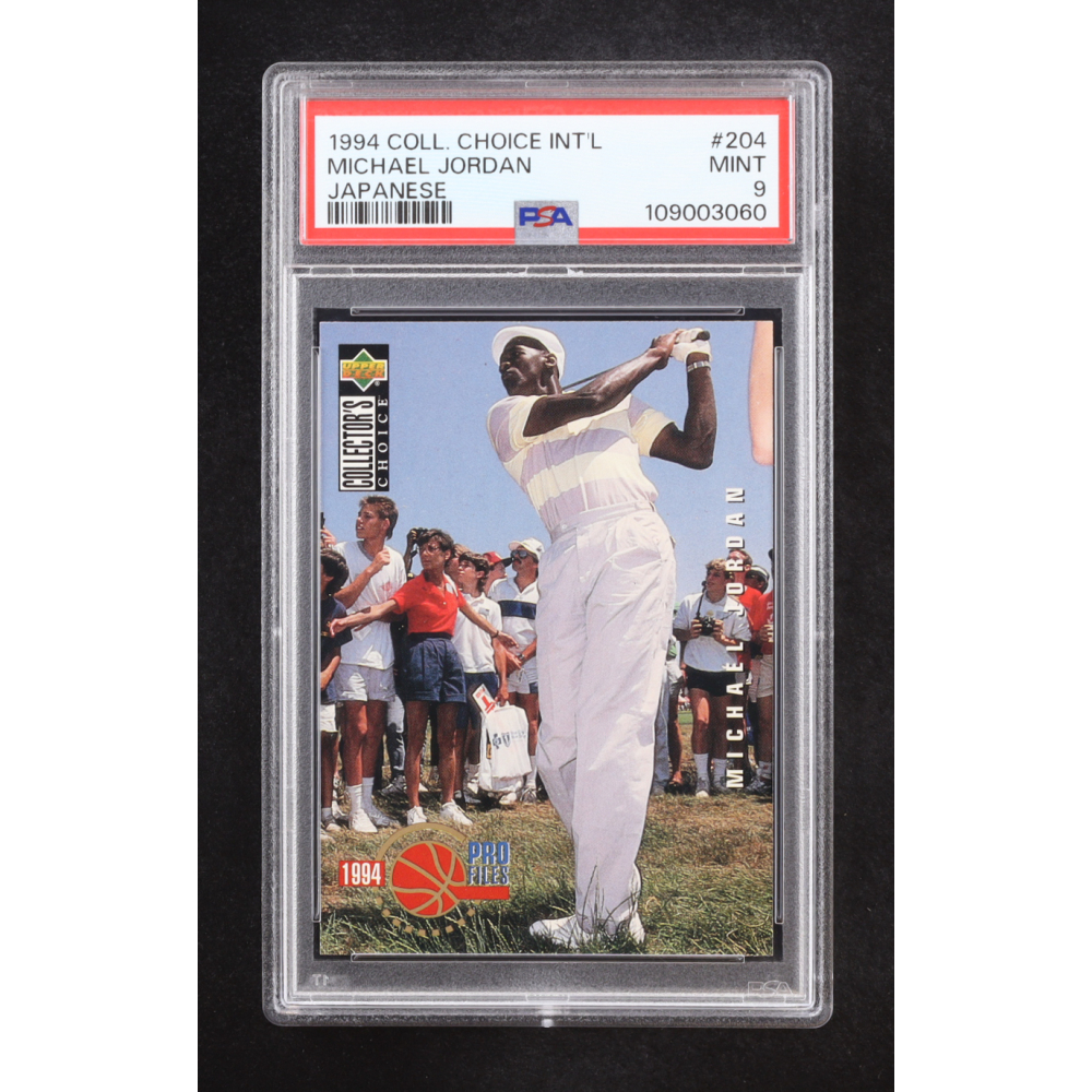 Michael Jordan 1994-95 Collector's Choice International Japanese Pro Files/Golf Front #204 (PSA 9) at PristineAuction.com