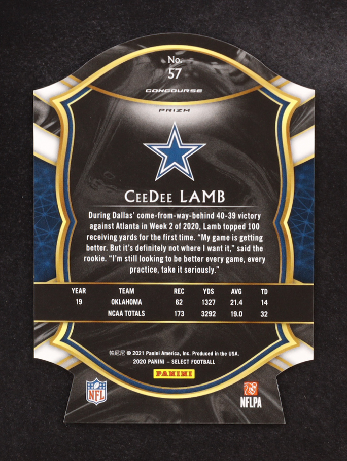 Ceedee Lamb 2020 Select Prizm Blue Die Cut #57 RC at PristineAuction.com Ceedee Lamb 2020 Select Prizm Blue Die Cut #57 RC at PristineAuction.com